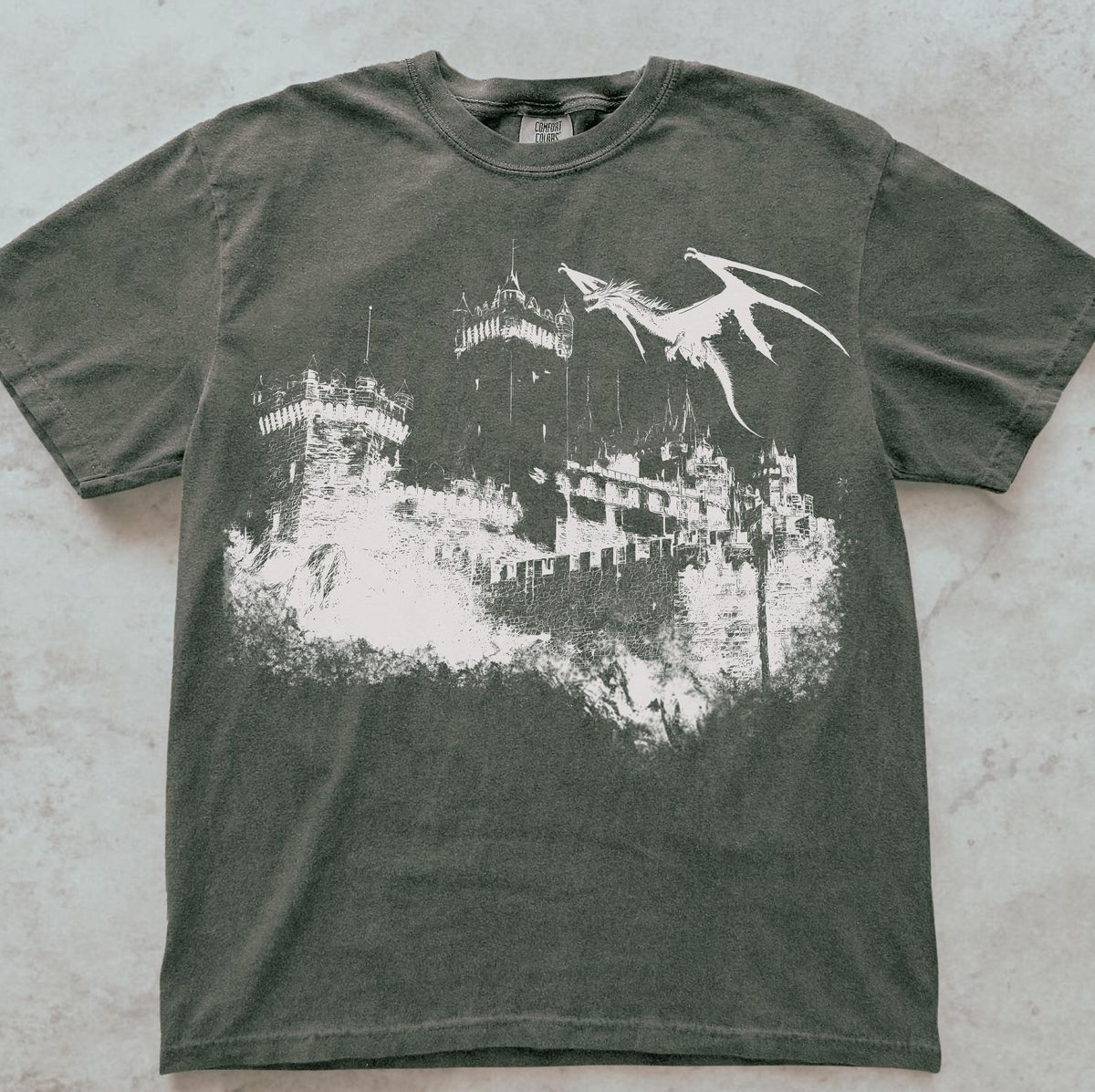 Medieval Dragon Vintage Graphic Unisex Softstyle T-Shirt