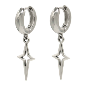 Velvet Luna Sparkle Charm Huggie Earrings in Silver at Nordstrom